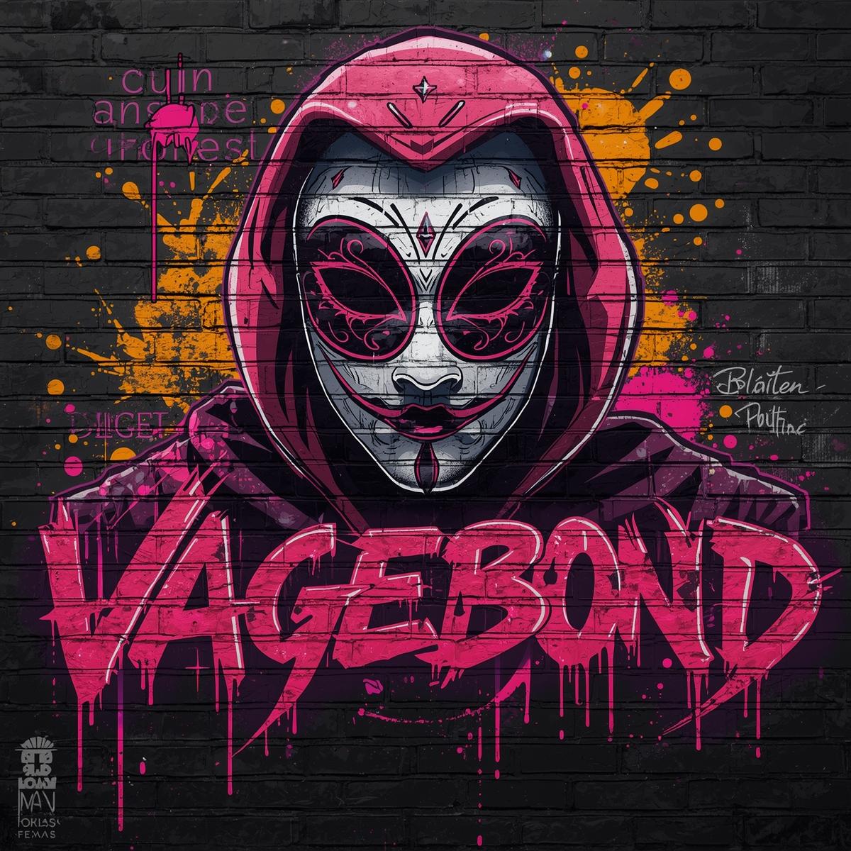Vagebond Foundation graffiti visual op bakstenen muur